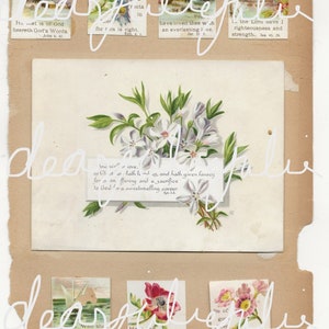 Digital Antique Bible verse cards ephemera digital kit ... Digital antique card images for Junk journals, cardmaking, scrapbooking image 3