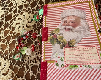 Santa tab bound Christmas journal with 60+ pages