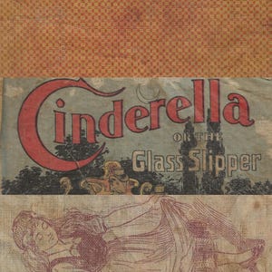 Digitale - Pagine del diario di Cenerentola antica e kit digitale di effimeri... immagini di libri di lino antico migliorate in splendide immagini