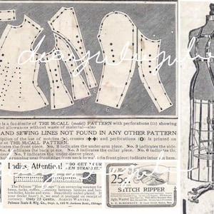 Digital Delux - Antique couture pages journal & ephemera kit numérique ...  Images antiques rehaussées en belles images junk Journals journal