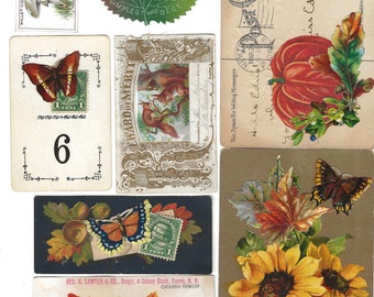 Digital - 2021 5 Tage Herbst Collab Kit - antike Bilder Journal Ephemera digitales Kit Tagebuch, Herbst, Herbst Journal Kits