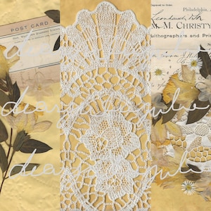 Digital - Spring Pages & Ephemera digital kit - Narzissen, Narzissen, Tagebuch, Journal, Junk Journal