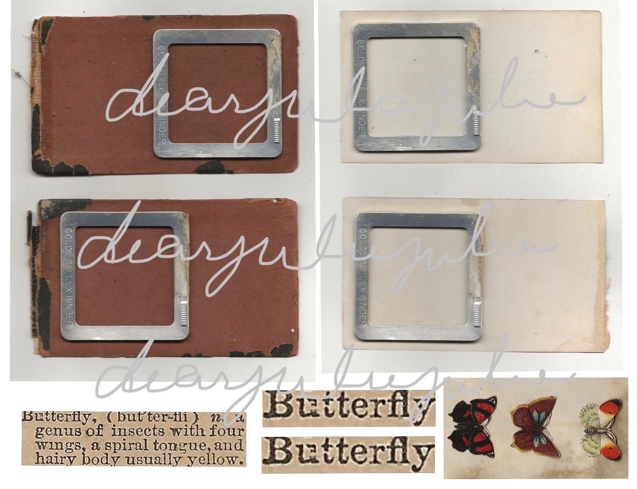 Digital Butterfly Field Notes Journal Pages & Ephemera Digital Kit ...