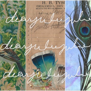 Digital Delux - Pages de journal de plumes de paon - kit numérique éphémère...  images améliorées en belles images junk Journals journal