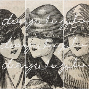 Pages de journal des fashionistas françaises et kit numérique éphémère... des images rehaussées pour de belles images