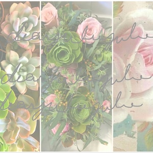Digital Delux - Succulents & Roses pages journal et kit numérique éphémère ...  images rehaussées en belles images junk Journals journal