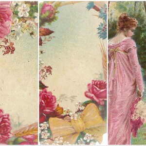 Digital - Spring Days pages & ephemera kit numérique. Belle enhanced antique images junk Journal diary