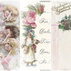 Digital Delux- Natale rosa - Immagini di Natale rosa antico, pagine di diario e kit digitale di effimeri, Babbo Natale, neve, diario, kit di diario spazzatura