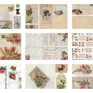 Digitale - Effimero eclettico 1 kit digitale ~ Include pagina di musica antica digitale, diari spazzatura, creazione di carte,