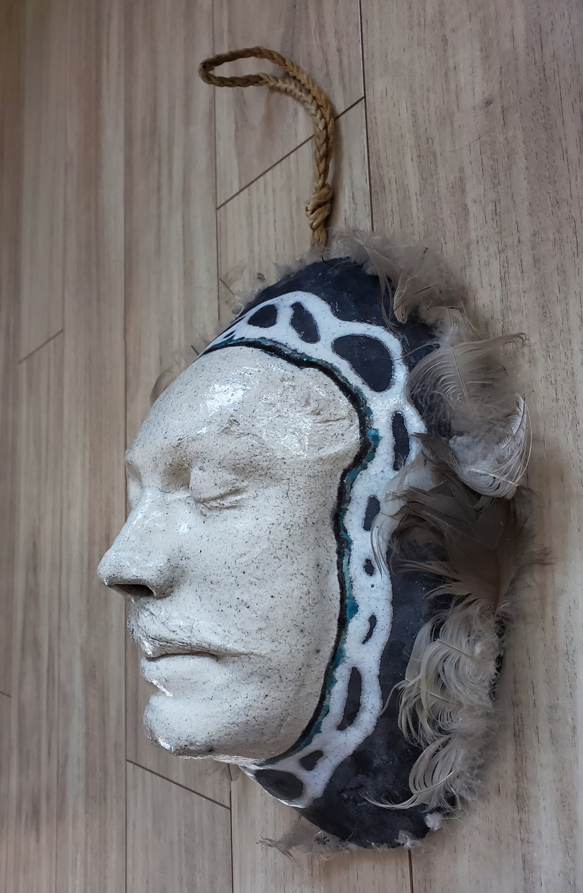 3D Clay Art Mask 1978 Wall Art Ceramic Face Clay Art Mask Etsy