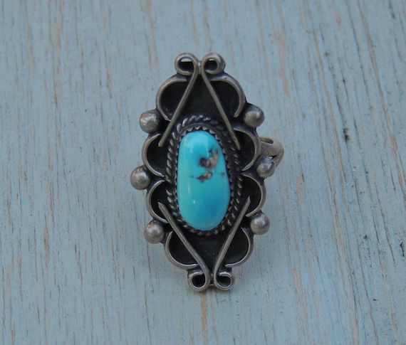 Navajo Sterling Silver and Turquoise Ring