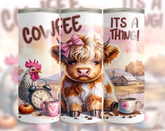 Kubek do kawy z krową: Cowfee Its a Thing 20 oz PNG