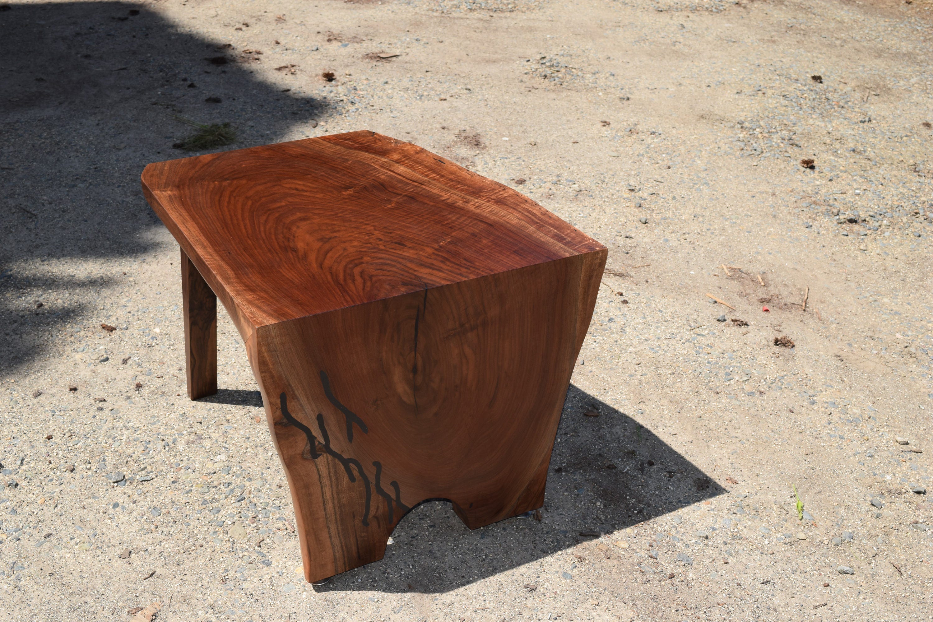 Custom Live Edge Walnut Waterfall Side Table or End Table w/ Etsy