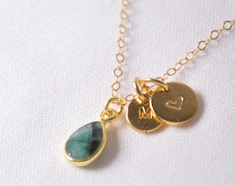 kleiner Mondstein-Anhänger Goldkette, Mondstein Kette, Geburtsstein Juni, Leuchtender Mondstein, Filigrane Kette, Minimalistischer Schmuck