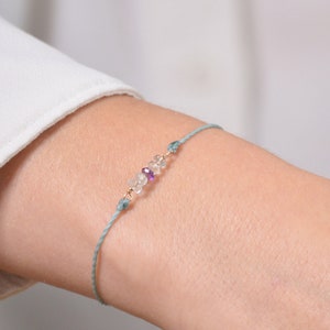 Custom Gold bracelet, Personalized Birthstone Bracelet, Family Bracelet Adjustable Bracelet, Christmas Gifts, Trends Jewelry