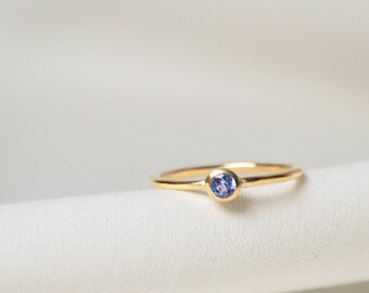 Natural tanzanite ring, ethical birthstone boho wedding gifts