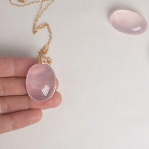 Rose Quartz Necklace,Rose Quartz Jewelry, Gift for Women in Gold filled or Silver, Gemstone necklace Gift for her