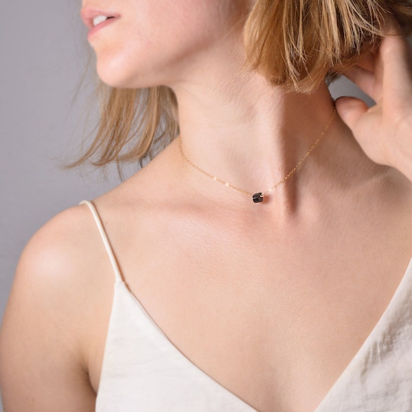 Black protection stone necklace clearance