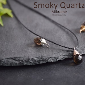 Gemstone Necklace with Smoky Quartz ,anhänger gold chain, Layering Necklace Girlfriend Gift,Gold Filled Necklace,Dainty Minimalist Jewelry