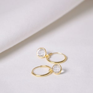 Pair of fine 14K Gold mini Hoops, Thin hoops Gold , Silver ,Rosegold, Christmas gift for her, Dainty dangle earrings in different sizes
