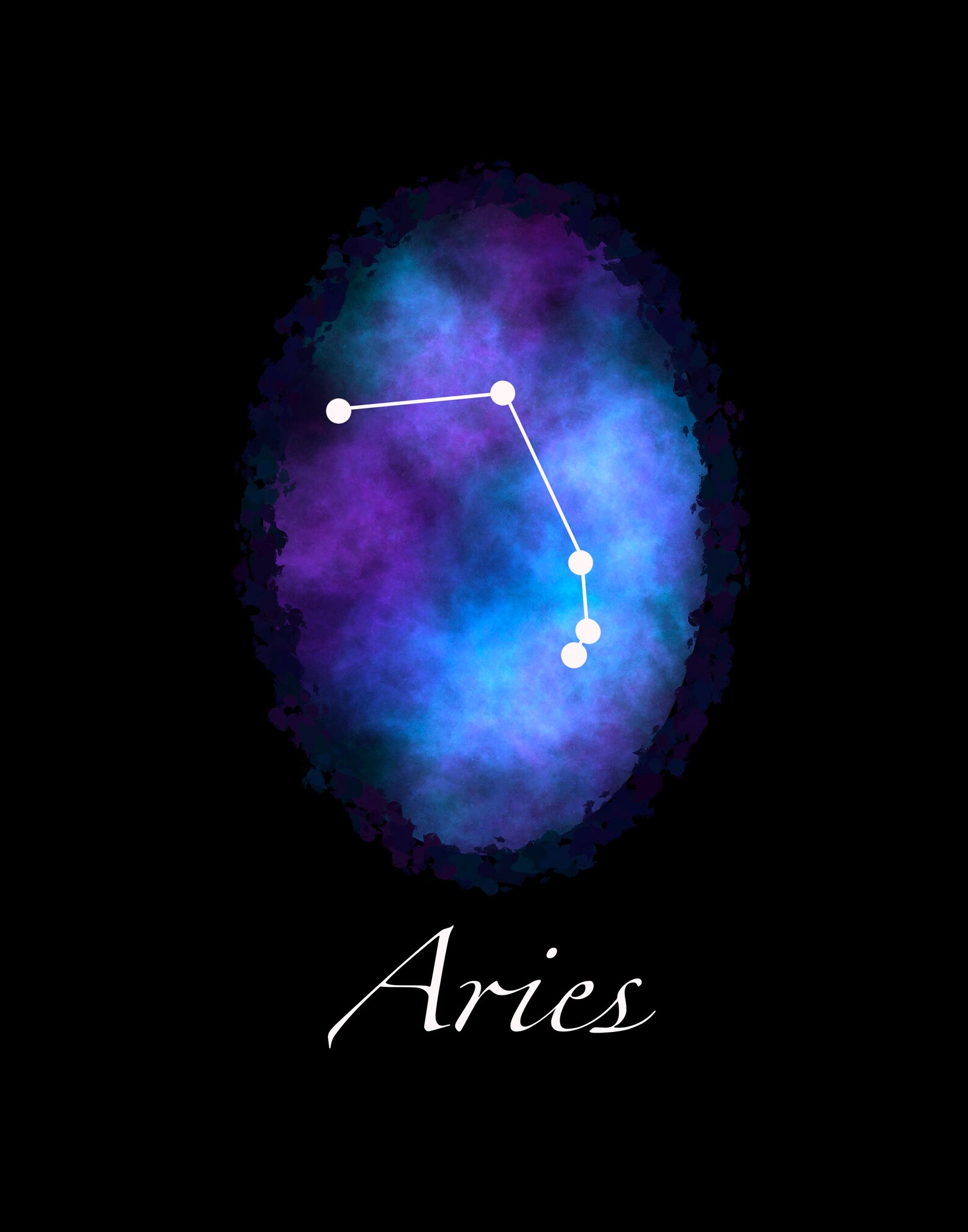 Aries Constellation Art Printable Etsy