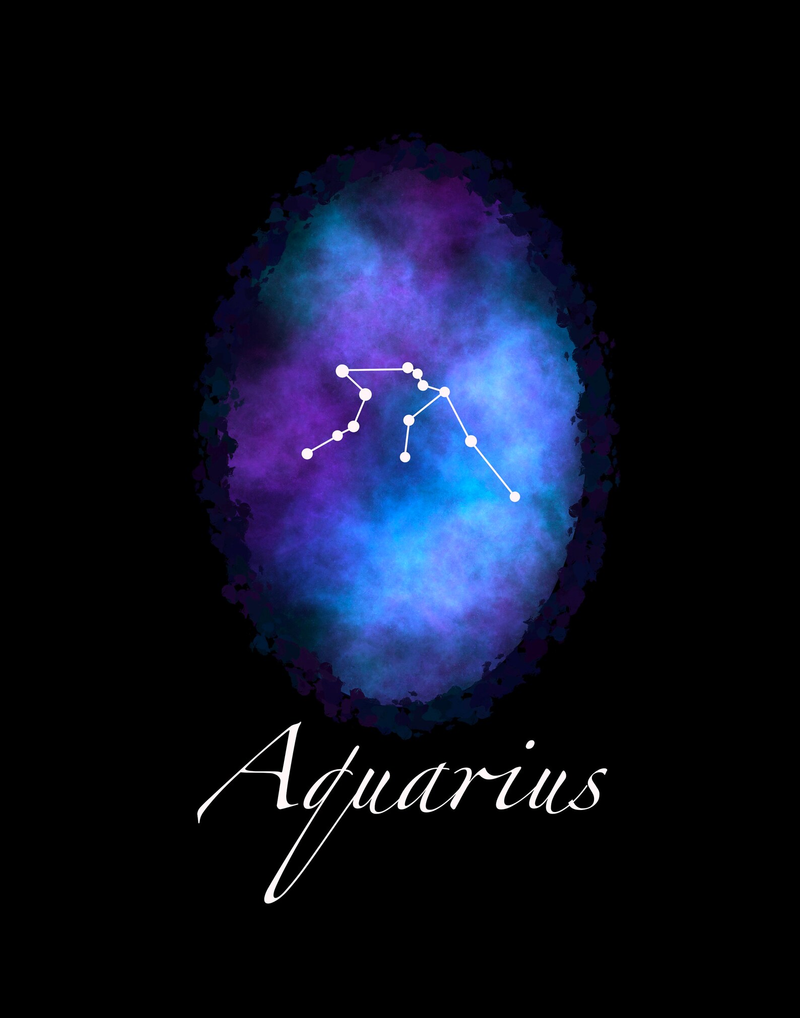 Aquarius Constellation Art Printable | Etsy