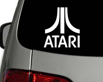 Atari Logo vinyl decal sticker, white, high quality