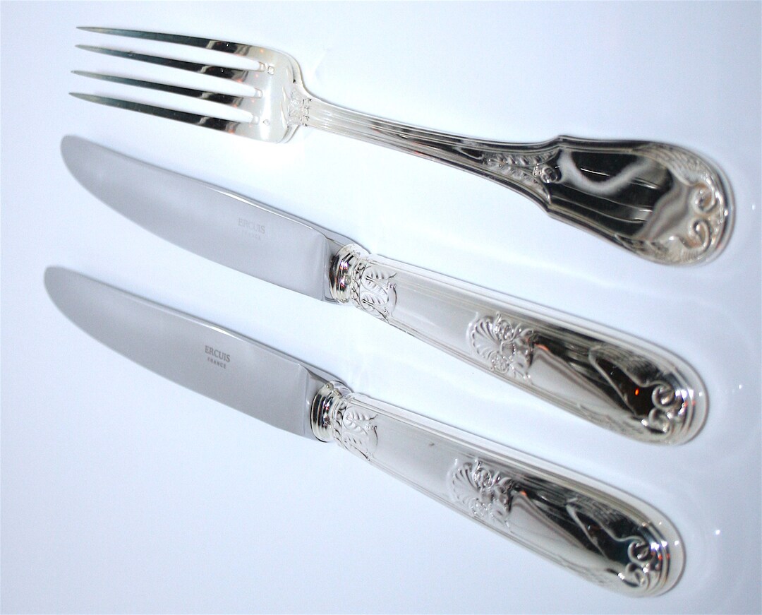 ERCUIS Made in France 925 STERLING SILVER Flatware Set 2 Etsy