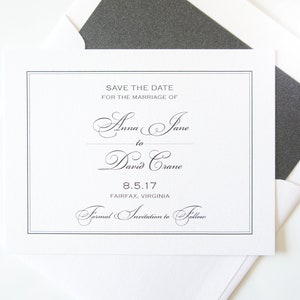 Elegante Save the Date Karte, traditionelle Save the Dates, Hochzeit Save the Date Karten, Hochzeit Save the Date - DEPOSIT