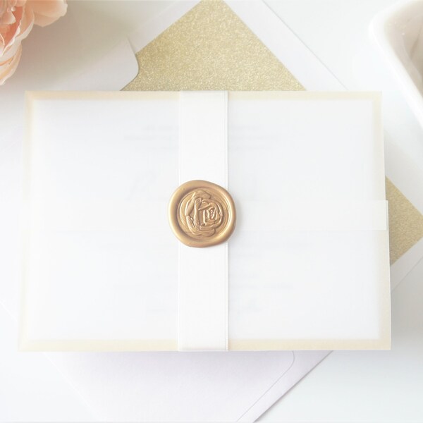 Vellum Wedding Invitations Etsy