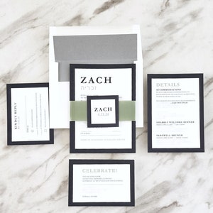 Green and Blue Bar Mitzvah Invitations with Hebrew Name, Bar Mitzvah Invitation, Custom Invite, Bar Mitzvah Invitation, QR code - Deposit