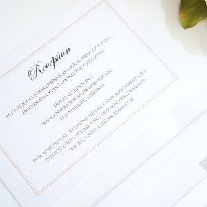 Champagne Wedding Invitation, Elegant Wedding Invitations, Luxury Wedding Invitations, Formal Wedding, Beige Wedding Invites Deposit image 8