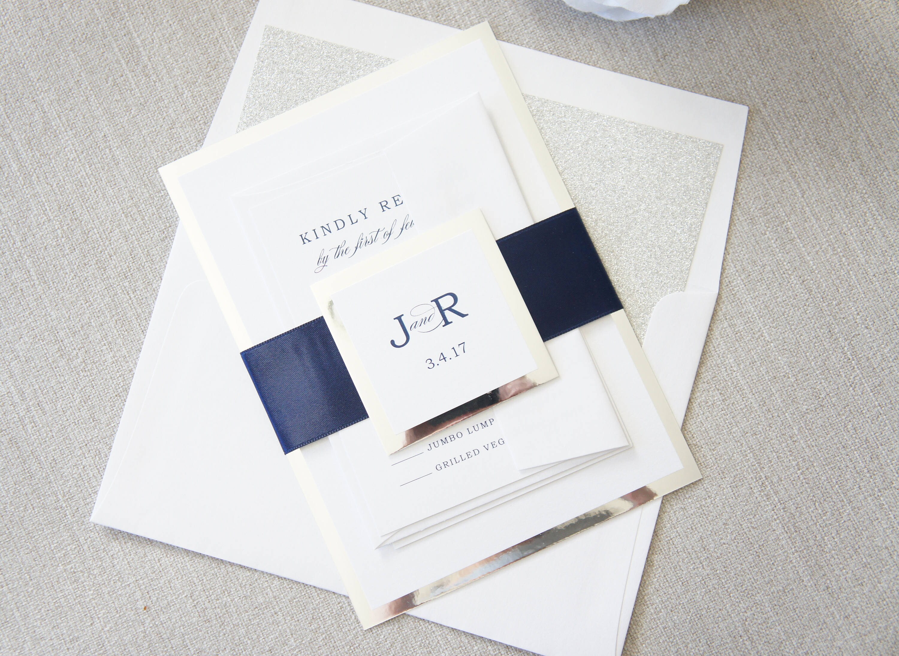 Navy Blue Wedding Invitations Blue Wedding Invitations Navy | Etsy