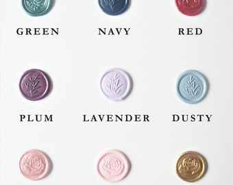 Wax Seals, Self-Adhesive Wax Seals, Wedding Invitation Wax Seals, Wax Seals for Envelopes or Wedding Invitations, Pre-made or custom