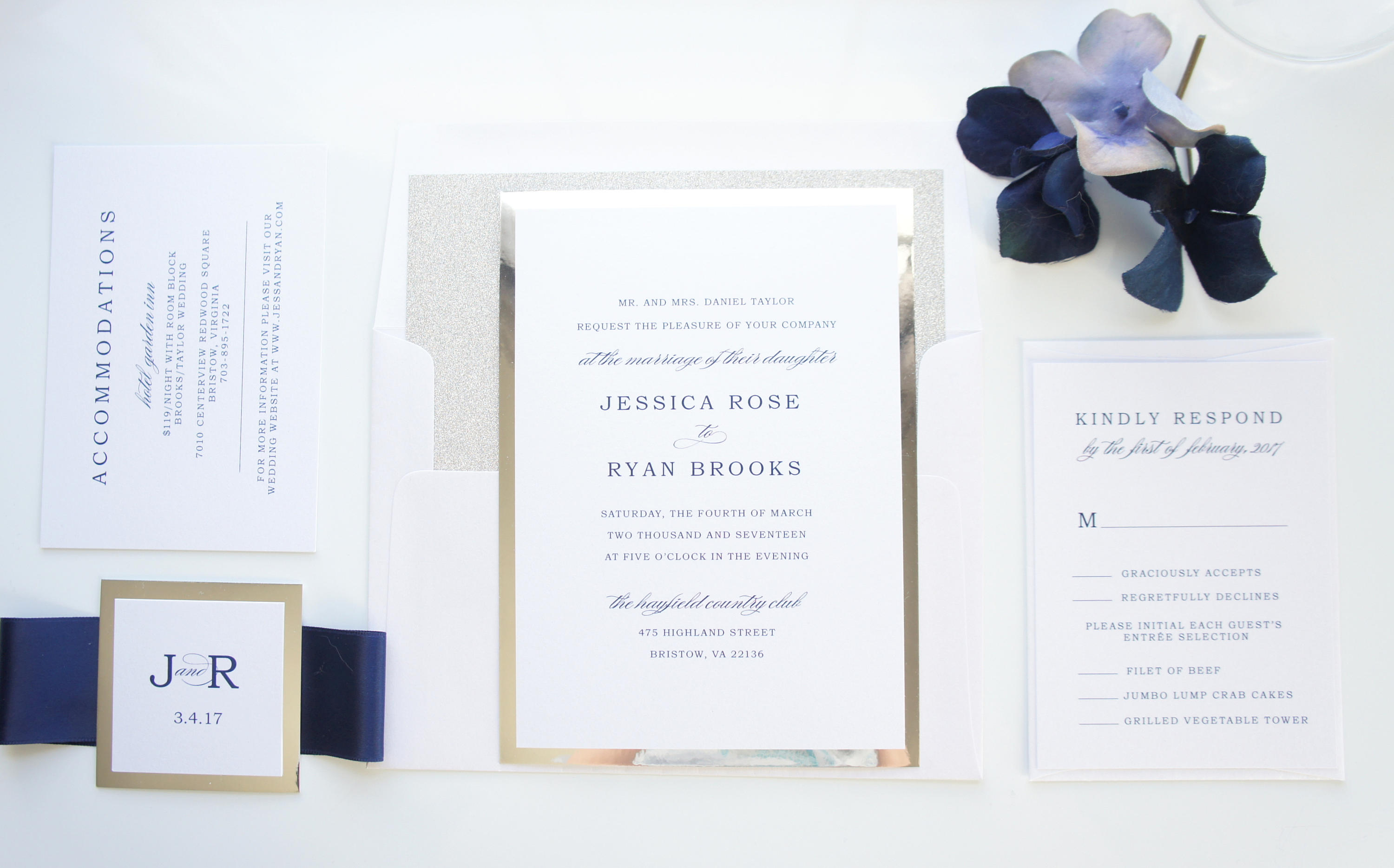 Navy Blue Wedding Invitations Blue Wedding Invitations Navy | Etsy