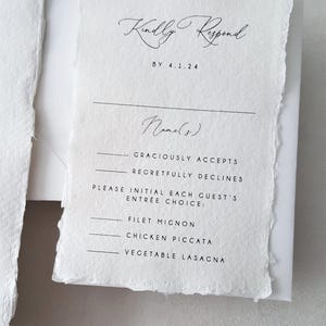 purple boho garden rustic wedding invitation, plum purple wax seal, lavender silk ribbon tie, handmade deckle edge paper, deckled edges torn edge papers, cotton rag papers, flower monogram wedding invitation, elegant classic wedding invitation suite