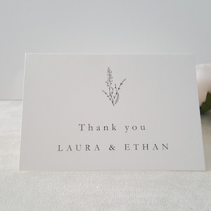 Botanische Kundenspezifische Dankeskarten - Gefaltete Dankeskarte, Hochzeit Dankeskarten - DEPOSIT