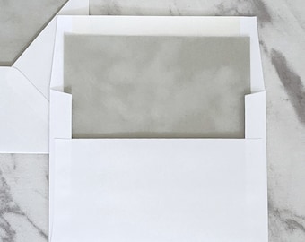 Square Flap Velvet Envelope Liners for A7 or A1 Envelopes, Suede Envelope Liners with Envelopes- Custom Color
