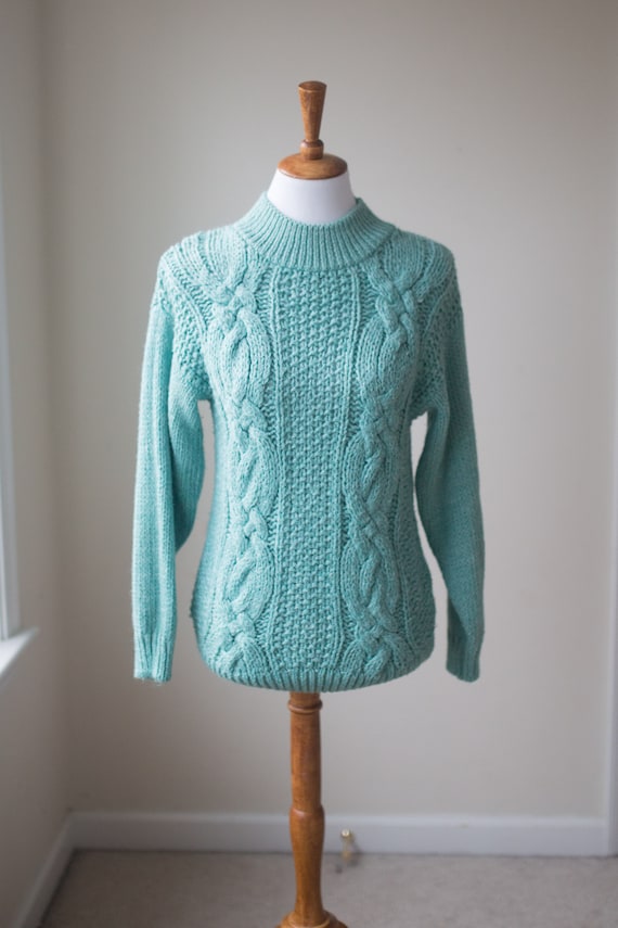 Vintage Chunky Knit Sweater | Hand Knit Sweater |
