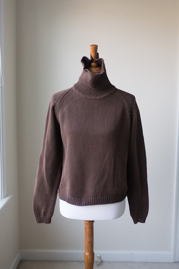 Vintage Cotton Turtleneck Sweater | Thick 100% Cot