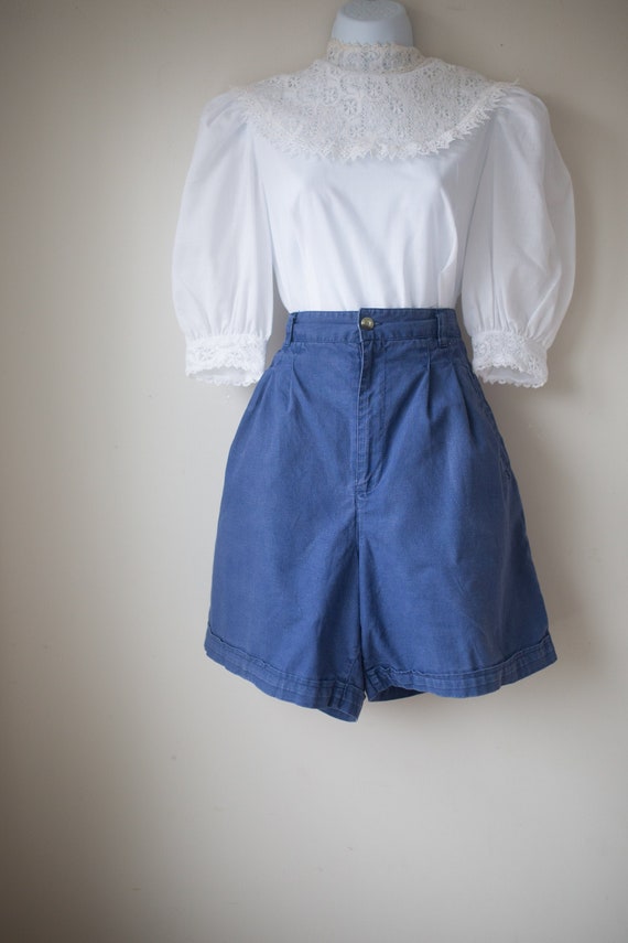 Vintage High Waisted Cotton Shorts | High Rise Sho