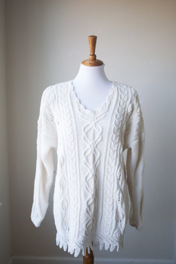chunky white sweater
