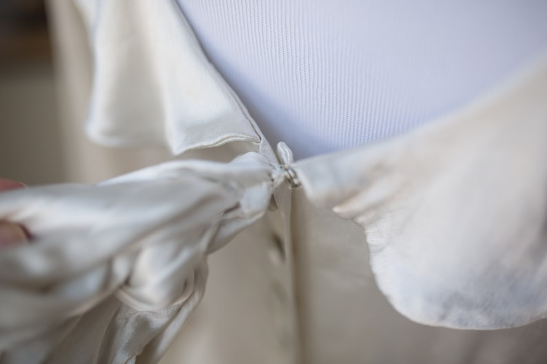 Vintage Wedding Dress 1930s wedding gown Vintage Satin Gown Vintage Long Sleeve Wedding Gown Drop Waist Wedding Gown