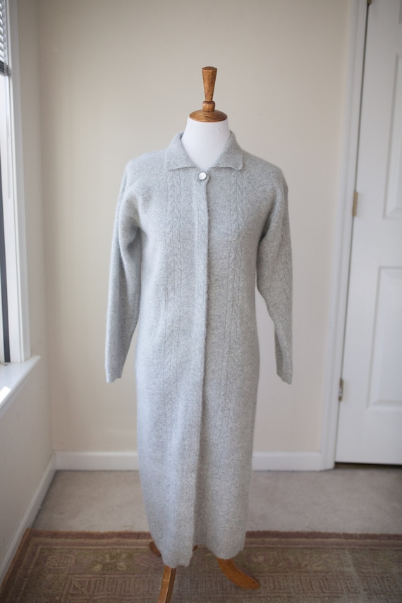 Vintage Angora Long Sweater Coat | Vintage Car Coa