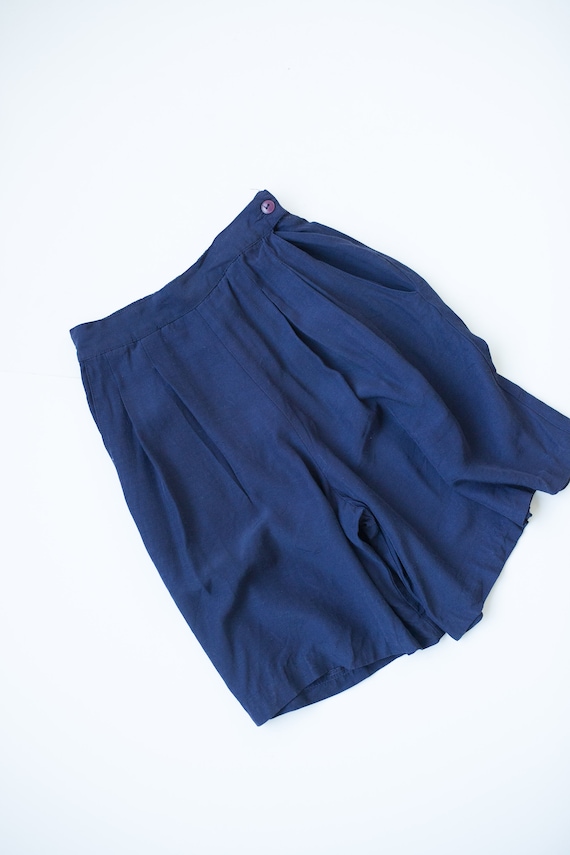 Vintage Flowy Navy Shorts | High Rise Shorts | Ray