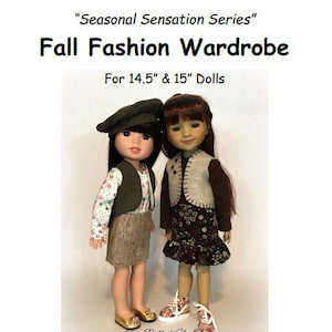 Fall Fashion Wardrobe PATTERN for 14.5" & 15" Dolls