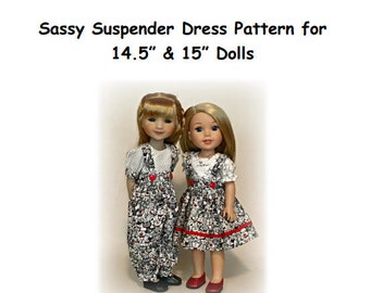 Sassy Suspender Dress PATTERN for 14.5" & 15" dolls