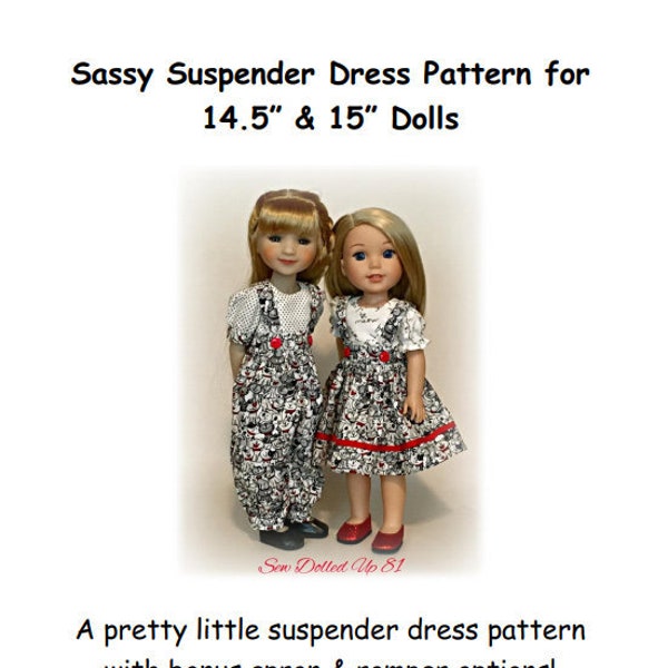 Sassy Suspender Dress PATTERN for 14.5" & 15" dolls