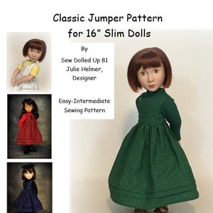 Classic Jumper PDF PATTERN for 16" Slim Dolls