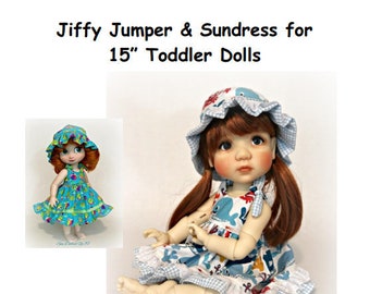 JIffy Jumper & Sundress PATTERN for 15" Toddler dolls